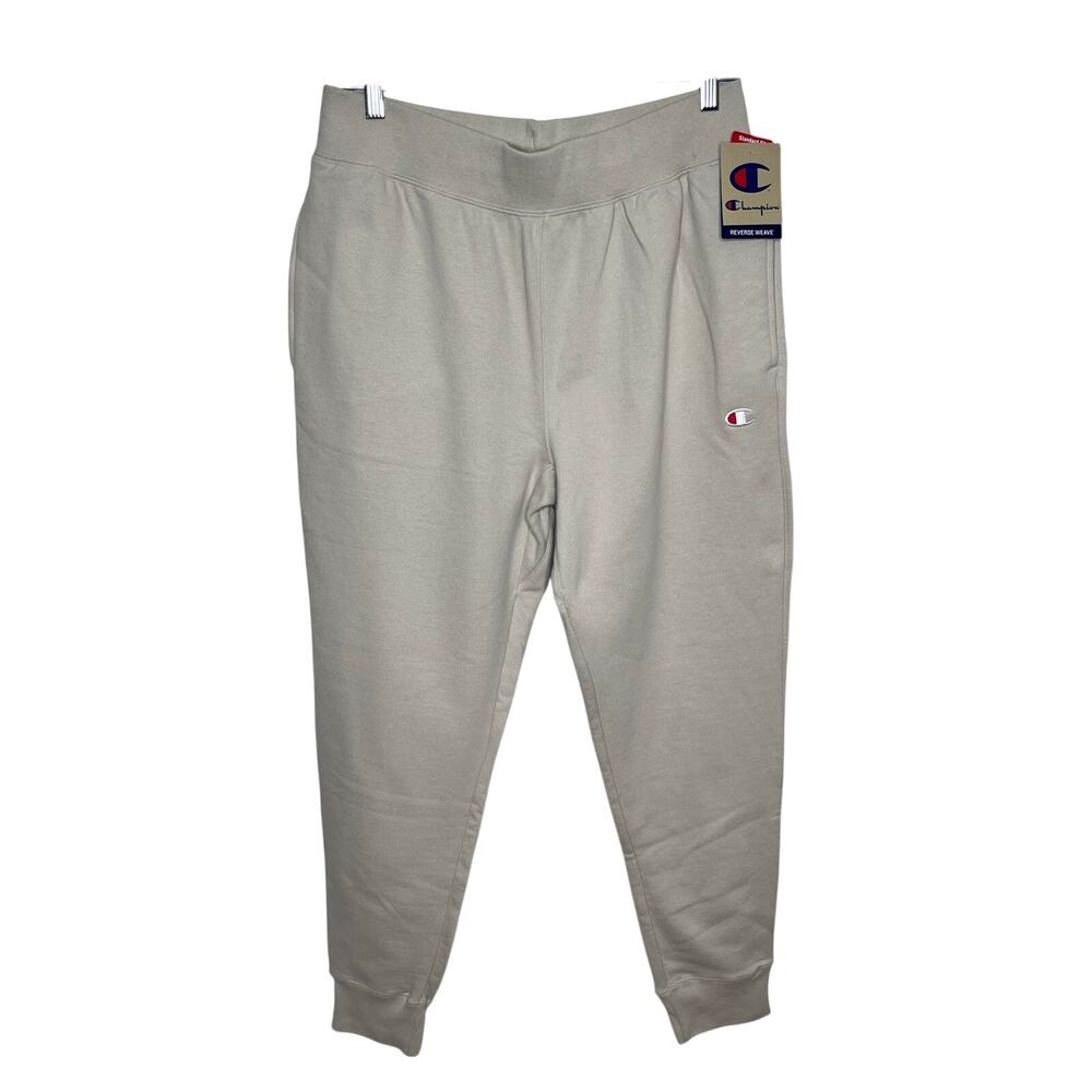 Champion Reverse Weave Jogger Pants Mens Large Pebblestone Fleece Sweatpants